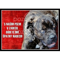 Tabulka SE PSEM V ZÁDECH - hliník