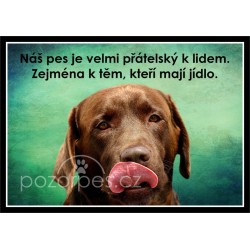 Tabulka PŘÁTELSKÝ PES - hliník