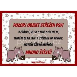 Tabulka Přejeme mnoho štěstí - více psů