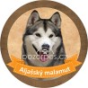 ALJAŠSKÝ MALAMUT - samolepa na auto19cm