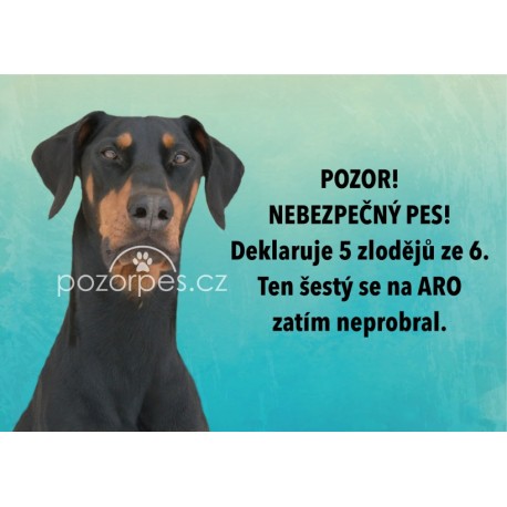 Tabulka NEBEZPEČNÝ PES hliník
