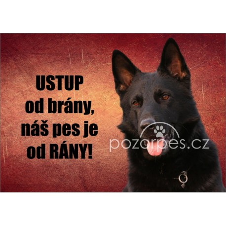 Tabulka USTUP OD BRÁNY hliník