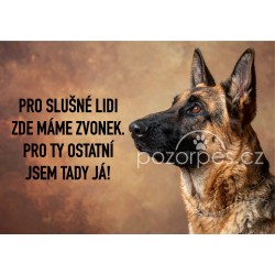 Tabulka MÁME ZVONEK hliník