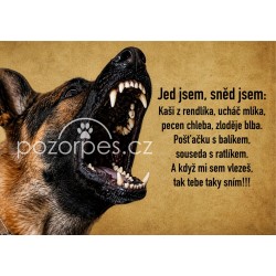 Tabulka JED JSEM, SNĚD JSEM hliník