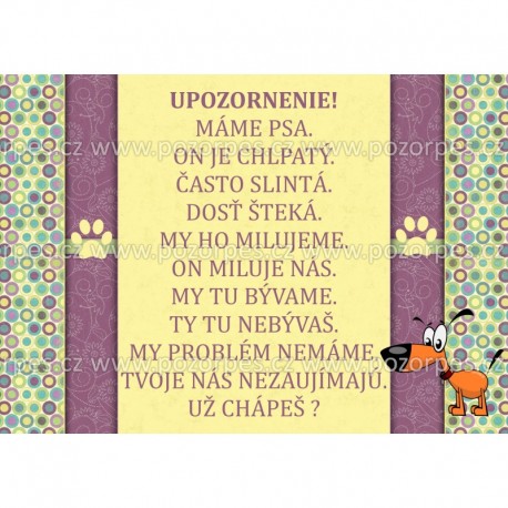 Tabulka SK CHÁPEŠ? jeden pes