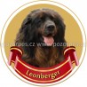 LEONBERGER - samolepa na auto19cm/3ks