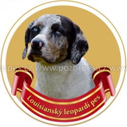 CATAHOULA - LOUISIANSKÝ LEOPARDÍ PES - samolepa na auto19cm/ 3ks