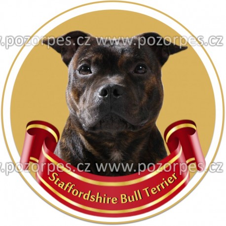 Stafordširský bulteriér- samolepa na auto19cm