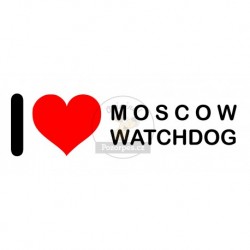 Samolepka na auto I LOVE MOSCOW WATCHDOG