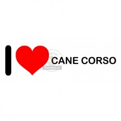 Samolepka na auto I LOVE CANE CORSO